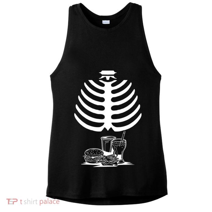 Halloween fast food skeleton Ladies PosiCharge Tri-Blend Wicking Tank