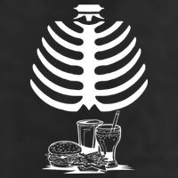 Halloween fast food skeleton Garment-Dyed Fleece Hoodie