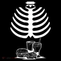Halloween fast food skeleton Long Sleeve Shirt