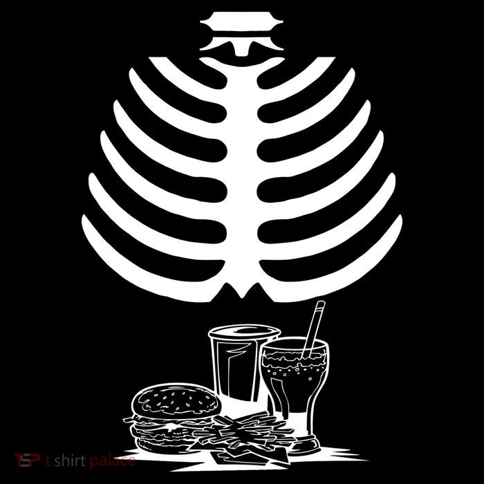 Halloween fast food skeleton Long Sleeve Shirt