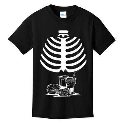 Halloween fast food skeleton Kids T-Shirt