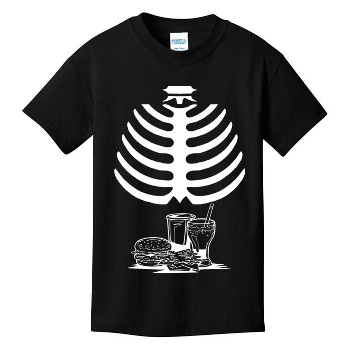Halloween fast food skeleton Kids T-Shirt