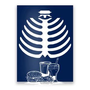 Halloween fast food skeleton Poster