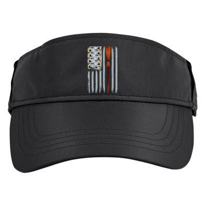 Halloween Flag Witches Broomstick American Flag USA Adult Drive Performance Visor