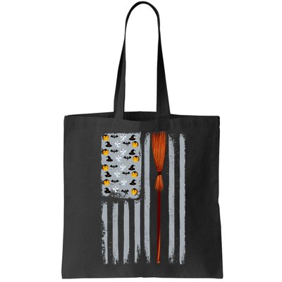 Halloween Flag Witches Broomstick American Flag USA Bag