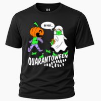 Halloween Funny Quarantoween 6 Feet Pumpkin Ghost Cooling Performance Crew T-Shirt