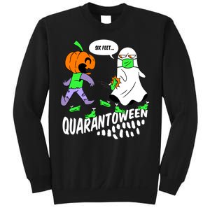 Halloween Funny Quarantoween 6 Feet Pumpkin Ghost Sweatshirt