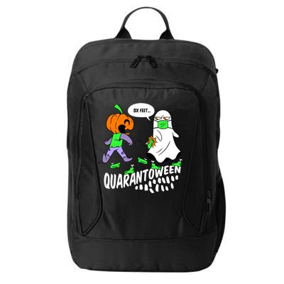 Halloween Funny Quarantoween 6 Feet Pumpkin Ghost City Backpack