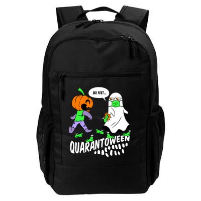 Halloween Funny Quarantoween 6 Feet Pumpkin Ghost Daily Commute Backpack