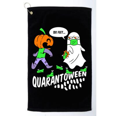 Halloween Funny Quarantoween 6 Feet Pumpkin Ghost Golf Towel