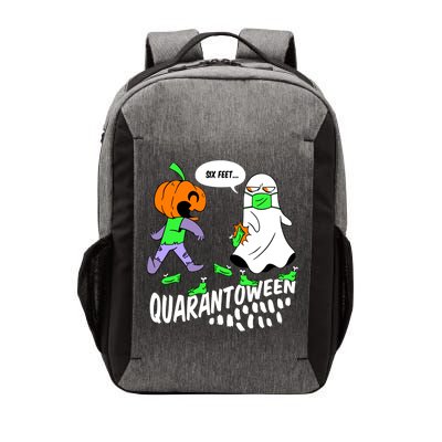 Halloween Funny Quarantoween 6 Feet Pumpkin Ghost Vector Backpack