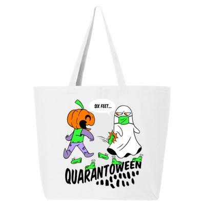 Halloween Funny Quarantoween 6 Feet Pumpkin Ghost 25L Jumbo Tote