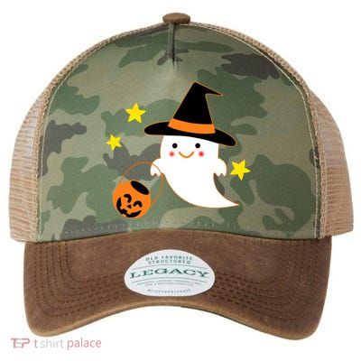 Halloween Ghost Kawaii Trick or Treating Pumpkin Legacy Tie Dye Trucker Hat