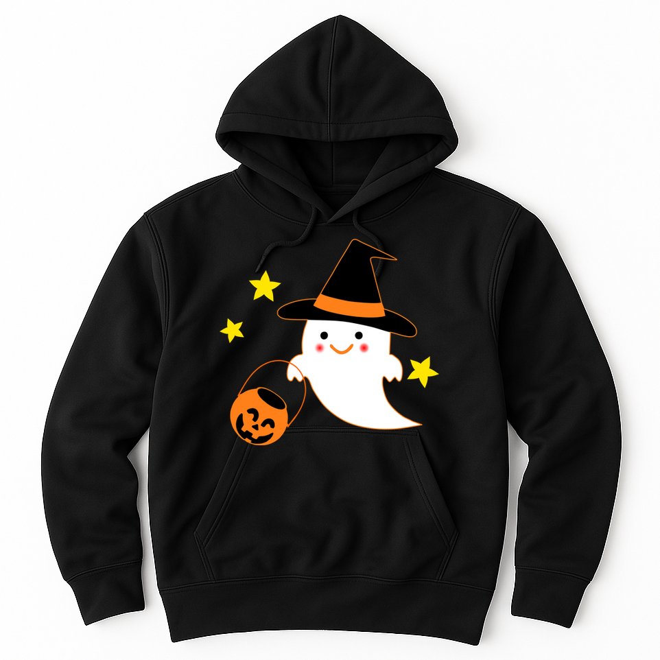 Halloween Ghost Kawaii Trick or Treating Pumpkin Hoodie