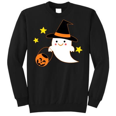 Halloween Ghost Kawaii Trick or Treating Pumpkin Sweatshirt