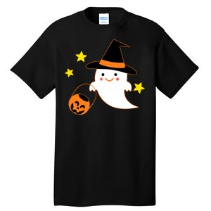 Halloween Ghost Kawaii Trick or Treating Pumpkin Tall T-Shirt