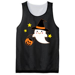 Halloween Ghost Kawaii Trick or Treating Pumpkin Mesh Reversible Basketball Jersey Tank