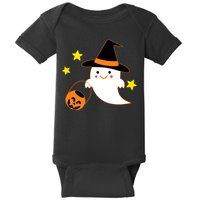 Halloween Ghost Kawaii Trick or Treating Pumpkin Baby Bodysuit