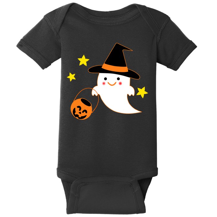 Halloween Ghost Kawaii Trick or Treating Pumpkin Baby Bodysuit