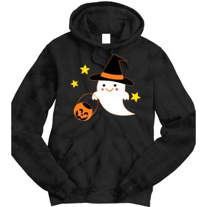 Halloween Ghost Kawaii Trick or Treating Pumpkin Tie Dye Hoodie