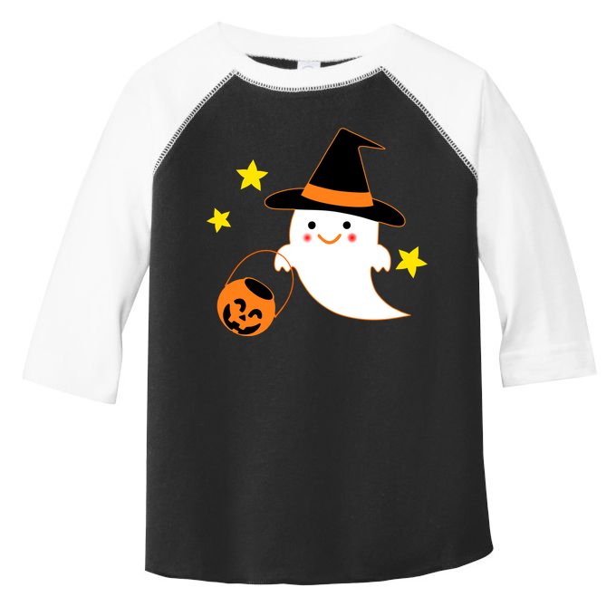 Halloween Ghost Kawaii Trick or Treating Pumpkin Toddler Fine Jersey T-Shirt