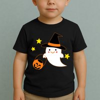 Halloween Ghost Kawaii Trick or Treating Pumpkin Toddler T-Shirt