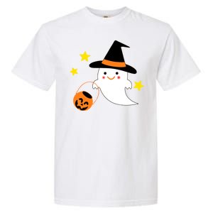 Halloween Ghost Kawaii Trick or Treating Pumpkin Garment-Dyed Heavyweight T-Shirt