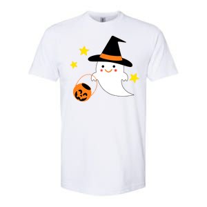 Halloween Ghost Kawaii Trick or Treating Pumpkin Softstyle CVC T-Shirt