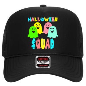 Halloween Ghost Squad High Crown Mesh Back Trucker Hat