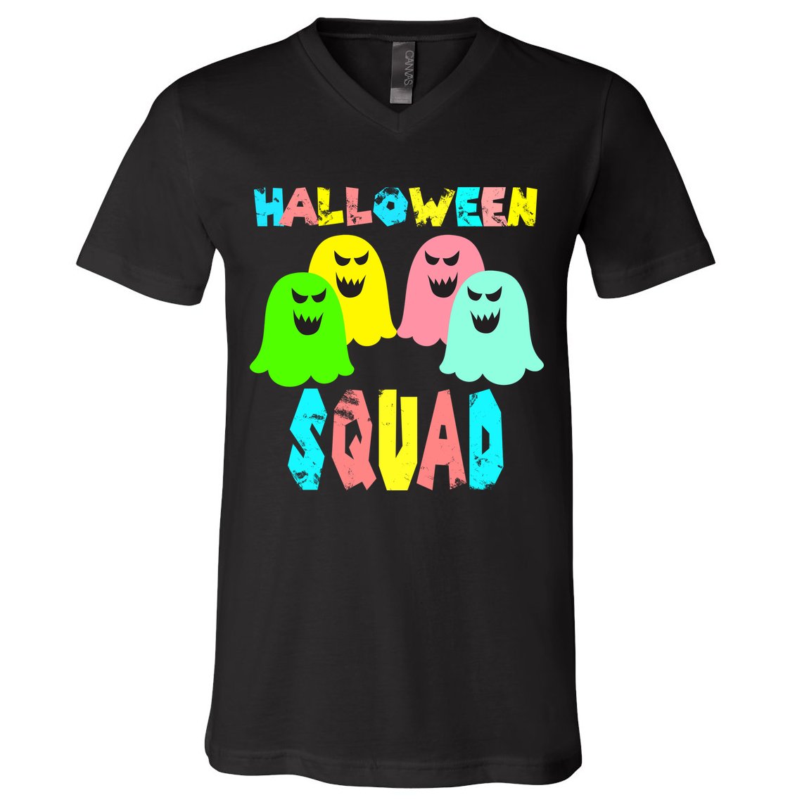 Halloween Ghost Squad V-Neck T-Shirt
