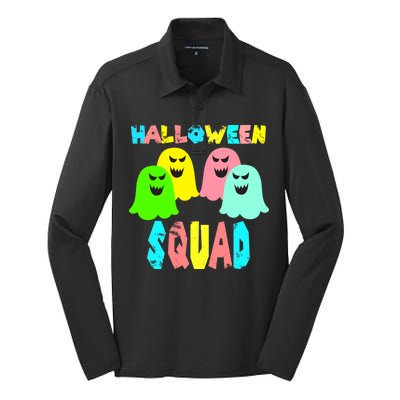 Halloween Ghost Squad Silk Touch Performance Long Sleeve Polo