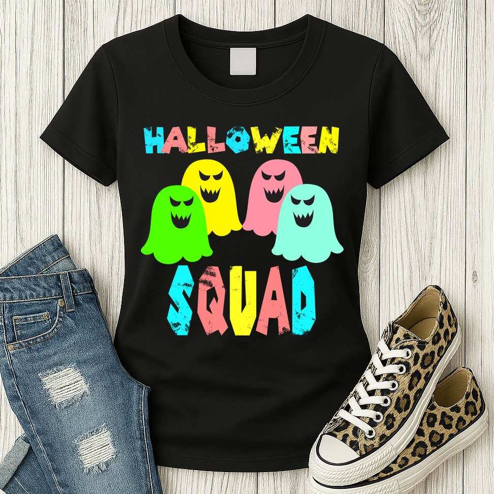 Halloween Ghost Squad Womens T-Shirt