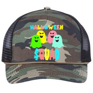 Halloween Ghost Squad Retro Rope Trucker Hat Cap