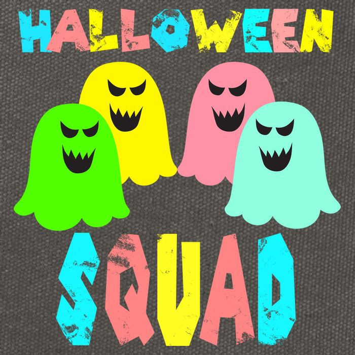 Halloween Ghost Squad Cotton Canvas Backpack