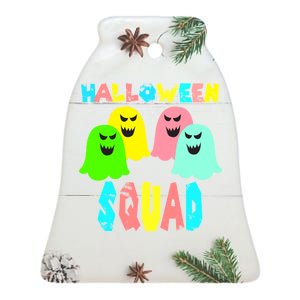 Halloween Ghost Squad Ceramic Bell Ornament