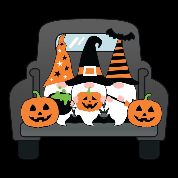 Halloween Gnomes In Truck Bucket Hat