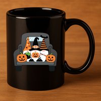 Halloween Gnomes In Truck 11oz C Handle Ceramic Mug