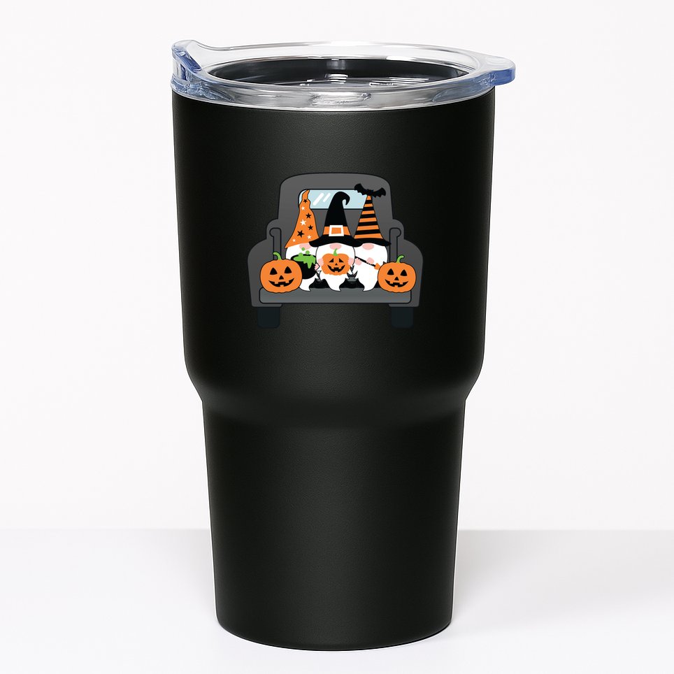 Halloween Gnomes In Truck Tumbler