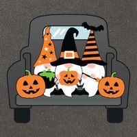 Halloween Gnomes In Truck Cotton Canvas Backpack