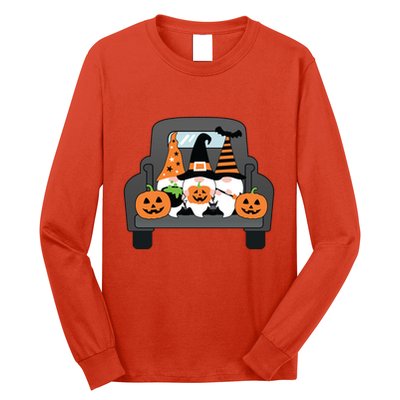 Halloween Gnomes In Truck Long Sleeve Shirt