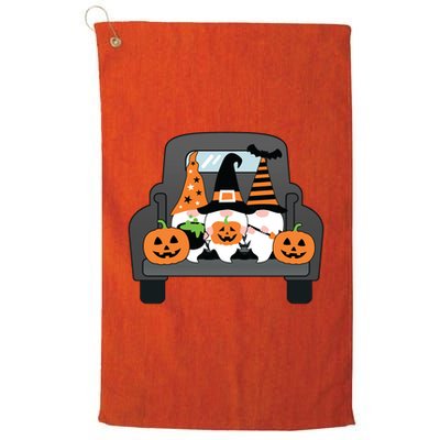 Halloween Gnomes In Truck Golf Towel