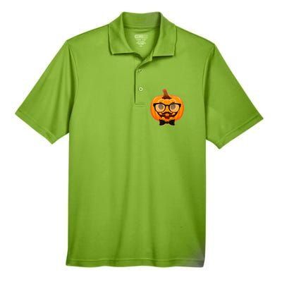 Halloween Hipster Pumpkin Men's Origin Performance Piqué Polo