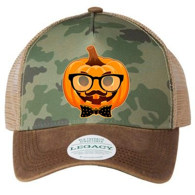 Halloween Hipster Pumpkin Legacy Tie Dye Trucker Hat