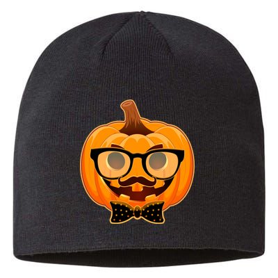 Halloween Hipster Pumpkin Sustainable Beanie