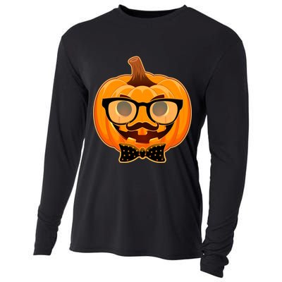 Halloween Hipster Pumpkin Cooling Performance Long Sleeve Crew