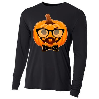 Halloween Hipster Pumpkin Cooling Performance Long Sleeve Crew