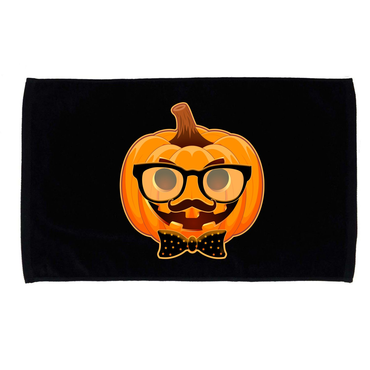 Halloween Hipster Pumpkin Microfiber Hand Towel