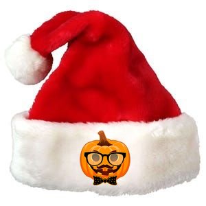 Halloween Hipster Pumpkin Premium Christmas Santa Hat