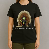 Halloween Is Coming Witch Brooms Throne T-Shirt