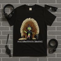 Halloween Is Coming Witch Brooms Throne T-Shirt
